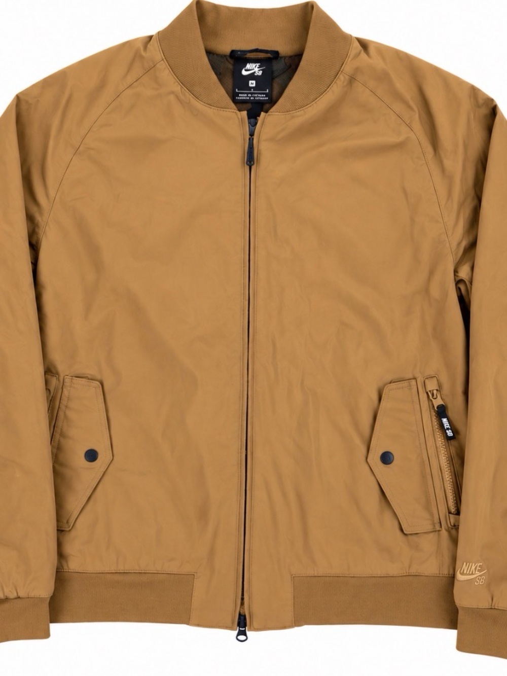 Nike Brown Bomber Jacket - Zip Front